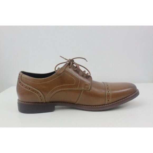 Rockport Men Shoes Style Purpose Cap Toe Oxford M77066 Leather Brown Sz 9.5 W - Picture 9 of 16